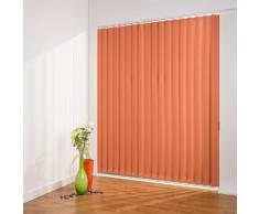 Liedeco Lamellenvorhang Vertikalanlage Verdunkelung - 89 mm Lamelle, Kürzbare orange Lamellen Rollos Jalousien