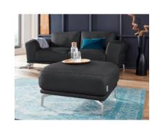 W.SCHILLIG Hocker montanaa, mit Metallfüßen in Chrom glänzend, Breite 71 cm schwarz Polsterhocker Sessel und Sofas Couches