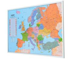 Schneider Pinnwand, Memoboard, aus Kork, Motiv Weltkarte bunt Büroaccessoires Wohnaccessoires Pinnwand