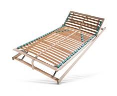 BeCo EXCLUSIV Lattenrost Sanalux KF, 28 Leisten, Kopfteil manuell verstellbar, Unser Klassiker - bereits im Jahr 1999 von Stiftung Warentest mit GUT bewertet weiß Lattenroste 100x200 cm nach Größen