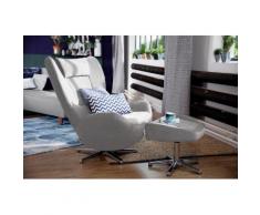 TOM TAILOR Hocker PURE, mit Metall-Drehfuß in Chrom grau Polsterhocker Sessel und Sofas Couches