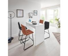 INOSIGN Hochstuhl Fionn, (Set), 2 St., Kunstleder, mit schwarzem Metallgestell, in verschiedenen Farbvarianten enthältlich, Sitzhöhe 65 cm schwarz Esszimmerstühle Stühle Sitzbänke
