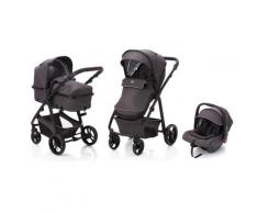 Fillikid Kombi-Kinderwagen Panther, dunkelgrau, 22 kg, mit Babyschale; Kinderwagen grau Ab Geburt Altersempfehlung