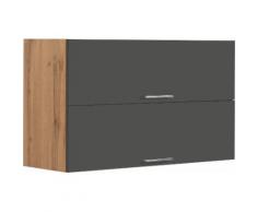 HELD MÖBEL Klapphängeschrank Colmar, 100 cm, mit Metallgriff, für viel Stauraum grau Hängeschränke Küchenschränke Schränke