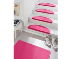 Stufenmatte, Fancy, HANSE Home, halbrund, Höhe 7 mm, maschinell getuftet rosa Stufenmatten Teppiche