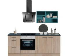OPTIFIT Küchenzeile Mini, ohne E-Geräte, Breite 210 cm blau Singleküchen Küchenzeilen -blöcke Küchenmöbel Arbeitsmöbel-Sets