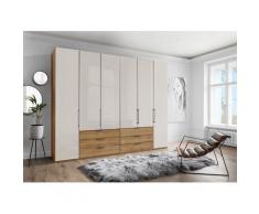 WIEMANN Falttürenschrank Monaco, mit Teil-Glasfront sowie hochwertige Beschläge inkl. Schubladendämpfung beige Drehtürenschränke Kleiderschränke Schränke