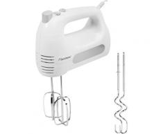 bestron Handmixer AHM300W, 300 W, mit Rührbesen und Knethaken, 6 Geschwindigkeitsstufen, Weiß weiß Mixer Zerkleinerer Haushaltsgeräte
