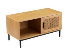 COUCH Sitzbank Feines Geflecht, Rattan Einsatz, viel Stauraum beige COUCH