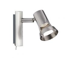 Paulmann LED Wandstrahler Teja Nickel satiniert 1-flammig ohne Leuchtmittel, max. 10W GU10, 1 St. silberfarben Strahler Spots Lampen Leuchten sofort lieferbar
