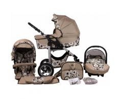 bergsteiger Kombi-Kinderwagen Capri, beige circles, 3in1, (10-tlg.) braun Kinder Kombikinderwagen Kinderwagen Buggies