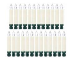BONETTI LED-Christbaumkerzen, kabellos, 25 Kerzen plus 8 Dornen weiß Lichterketten und Lichtschlauch Dekoleuchten Lampen Leuchten LED-Christbaumkerzen