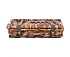 Franz Müller Flechtwaren Dekokorb, aus Rattan, mit Schnallen zum Verschließen beige Dekokorb Körbe Boxen Regal- Ordnungssysteme Küche Ordnung
