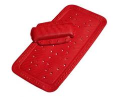 Kleine Wolke Wanneneinlage Calypso, (Set, 2 tlg.), Badewannenkissen rot Badewanneneinlagen Badaccessoires Badmöbel