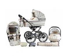 bergsteiger Kombi-Kinderwagen Venedig, classic beige, 3in1, (10-tlg.) braun Kinder Kombikinderwagen Kinderwagen Buggies