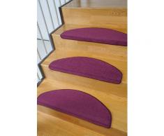 Stufenmatte, Trend, Living Line, halbrund, Höhe 8 mm, maschinell getuftet lila Stufenmatten Teppiche