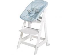 roba Hochstuhl Treppenhochstuhl 2-in-1 Set Style, Born Up, mit Neugeborenen-Aufsatz weiß Baby Mitwachsende Hochstühle Babymöbel Stühle