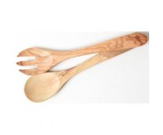 BERARD FRANCE 1892 Salatbesteck, (2 tlg.), Olivenholz, 25 cm braun Salatbesteck Servierbesteck Besteck Messer Haushaltswaren