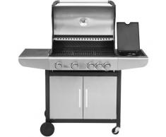 JUSTUS Gasgrill Ares 4 SU, BxTxH: 133x57x112 cm silberfarben Garten Balkon Grills