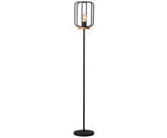 Brilliant Leuchten Stehlampe Tosh, E27, 1 St., 1flg antik holz/schwarz korund braun BRILLIANT Stehleuchten