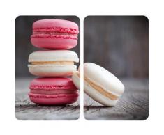 WENKO Herd-Abdeckplatte Macarons, (Set, 2 tlg.), aus gehärtetem Glas von bunt Küchenaccessoires Wohnaccessoires