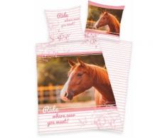 Kinderbettwäsche Lola Herding Young Collection, rosa, rosa