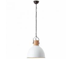 Brilliant Leuchten Barrow Pendelleuchte 42cm holz hell/weiß glanz FARM HOUSE braun Deckenleuchten SOFORT LIEFERBARE Lampen