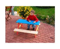 Garten-Kindersitzgruppe DOBAR Sitzmöbel-Sets bunt Kinder Outdoor-Spielzeug Picknicktisch, BxTxH: 85x90x45 cm, für 4