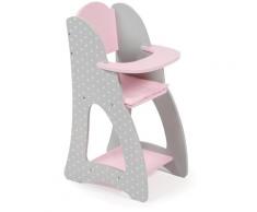CHIC2000 Puppenstuhl "Puppen-Hochstuhl Puntos grey", rosa, Unisex, puntos grey