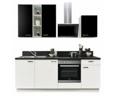 Express Küchen Küchenzeile Bari EEK D weiß Küchenzeilen mit Geräten -blöcke Küchenmöbel Arbeitsmöbel-Sets