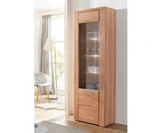 Vitrine Celle Höhe 190 cm, natur, Kernbuche teilmassiv