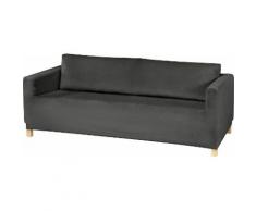 Dohle&Menk Sofahusse Susi, samtige Microfaserware grau Sofahussen Hussen Überwürfe
