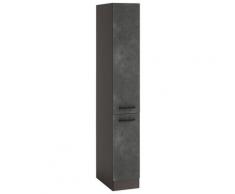 HELD MÖBEL Apothekerschrank Tulsa, 30 cm breit, 200 hoch, mit 2 Auszügen, schwarzer Metallgriff, hochwertige MDF Front grau Apothekerschränke Küchenschränke Schränke