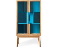 Woodman Bücherregal "Hilla", blau, natur/blau