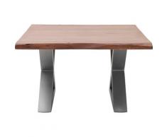 MCA furniture Couchtisch Cartagena, Massivholz mit Baumkante und natürlichen Rissen Löchern braun Couchtische Tische Möbel sofort lieferbar
