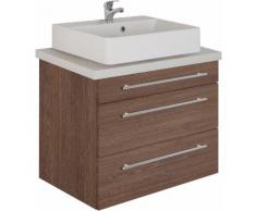 MARLIN Waschtisch Laos 3110, Breite 80 cm, Farbe Waschtischplatte & Waschbeckenart wählbar beige Waschtische Badmöbel