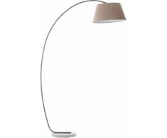 Brilliant Leuchten Bogenlampe Brok, E27, 1 St., Textil steht für Gemütlichkeit und Harmonie grau Bogenlampen Stehleuchten Lampen