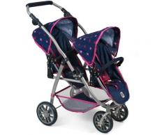 CHIC2000 Puppenbuggy "Tandem-Puppen-Buggy Vario Stars marine", blau, Unisex, stars marine