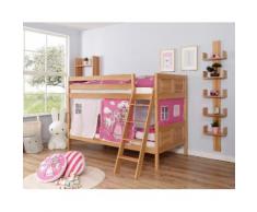 Ticaa Etagenbett Erni, mit Rollrost und Textil-Set wahlweise Matratze, Buche beige Kinder Kinderbetten Kindermöbel