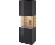 Hängevitrine Toledo Höhe 159 cm, blau, anthrazit/alteichefarben