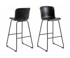 andas Barhocker Sigwald (Set, 2 Stück) schwarz Barmöbel Küchenmöbel Hocker