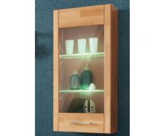 Vitrine, beige, Kernbuche teilmassiv