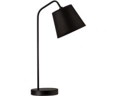 Pauleen Schreibtischlampe True Elegance, E14, 1 St., Stoffschirm Schwarz schwarz Schreibtischlampen Tischleuchten Lampen Leuchten
