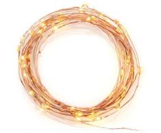 KONSTSMIDE LED-Lichterkette, 200 St.-flammig, LED Tropfenlichterkette, mit Multifunktion, APP-gesteuert (Android & IOS), bernsteinfarbene Dioden E (A bis G) goldfarben LED-Lichterkette LED-Lampen LED-Leuchten Lampen Leuchten sofort lieferbar