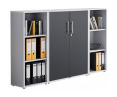 BMG Büro-Set TABOR 2 niedrig, (Set, St.) grau Büromöbel-Sets Arbeitszimmer Büro