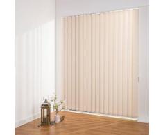 Liedeco Lamellenvorhang Vertikalanlage perlex - 127 mm Lamelle, Kürzbare Perlex beige Lamellen Rollos Jalousien