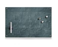 Zeller Present Magnettafel Stonewall, Memoboard, aus Glas, Stein Motiv grau Büroaccessoires Wohnaccessoires