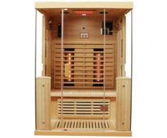 Dewello Infrarotkabine Kingston, für bis zu 2 Personen beige Infrarotkabinen Sauna Bad Sanitär