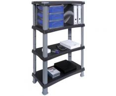 Bischof Bama Schwerlastregal 4 Böden, BxTxH: 80 x 40 137 cm grau Büroregale und Aktenregale Regale