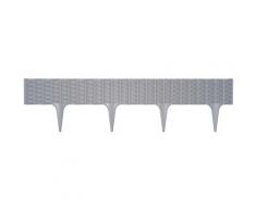 Prosperplast Palisade, 5 Stück, IBRA grau Palisade Rasen- Beetbegrenzung Gartendekoration Gartenmöbel Gartendeko